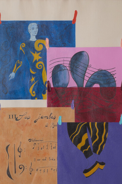 Aldo Mondino, Lèger comme un oeuf (detail). Courtesy of Galleria de’ Foscherari