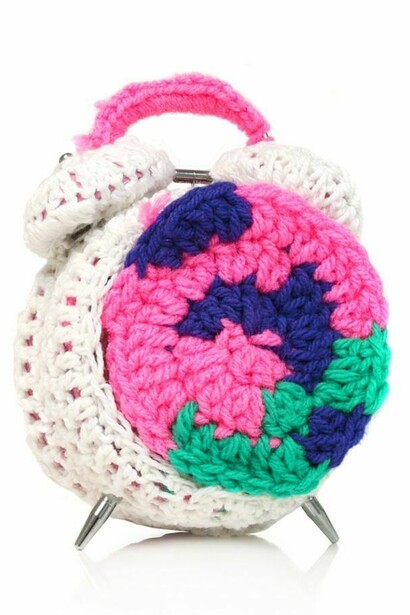 Olek, Crocheted Object - Clock, Object covered with hand crochet, Unique 2010