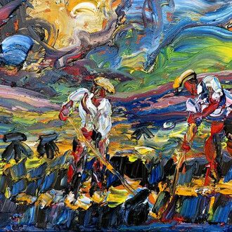 Liam O'Neill, Beirt sa chom (detail). Courtesy of Gormleys Fine Art
