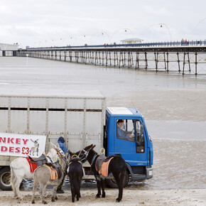 Southport Pier, Merseyside, August 2011. From Pierdom © Simon Roberts, Courtesy of Flowers Gallery
 