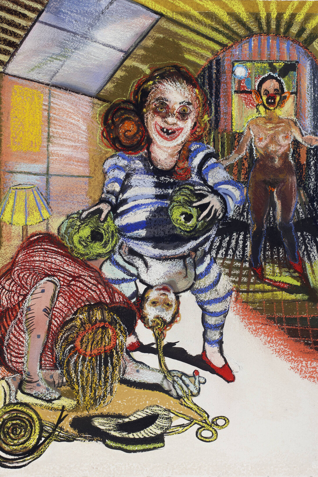 Natalie Frank, Rapunzel I, 2011-14
Gouache and chalk pastel on Arches
paper,22 x 30 inches (55.9 x 76.2 cm)
Blanton Museum of Art, The
University of Texas at Austin,
Purchase through the generosity of the
Houston Endowment, Inc. in honor
of Melissa Jones.