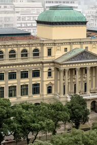 Fachada da Biblioteca Nacional localizada na cidade do Rio de Janeiro, Brasil