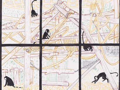 Rob Miles, Singerie #2, 2023. Courtesy of Galerie Catherine Putman