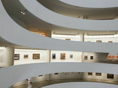 Installation view: Italian Futurism, 1909–1944: Reconstructing the Universe, Solomon R. Guggenheim Museum, New York, February 21–September 1, 2014. Photo: Kris McKay © Solomon R. Guggenheim Foundation