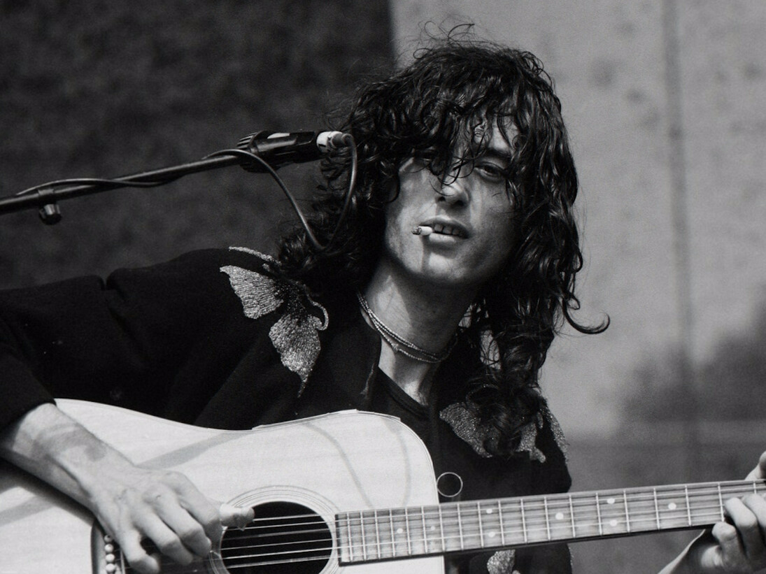 Michael Zagaris, Jimmy Page, Led Zeppelin At Day On The Green , 1977. Courtesy of Milk Gallery