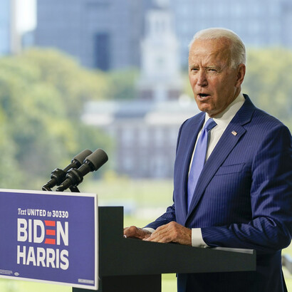 Presidential candidate Joe Biden speaks in Philadelphia