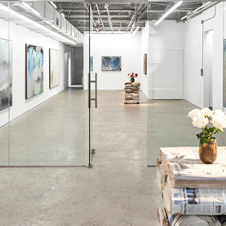 Thomas McDonell, Figueroa St. paintings, exhibition view. Courtesy of Europa Gallery