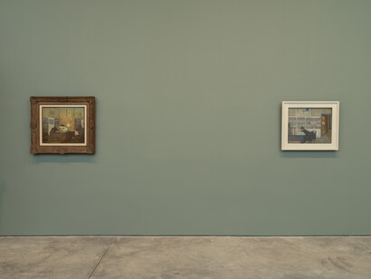 Édouard Vuillard, Early interiors, exhibition view. Courtesy of Skarstedt Gallery