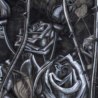 Soraya Abu Naba, A rose is not just a rose (detail), 2024. Courtesy of Artbooth Gallery