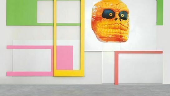 Michel Majerus, your bad taste, 2002, Enamel and silkscreen on aluminum, 155 1/2 x 256 inches; 395 x 650 cm