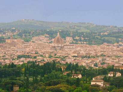 Vista da La Torrosa, ex casa dell'artista Rebeca Matte Bello, Firenze, Italia
