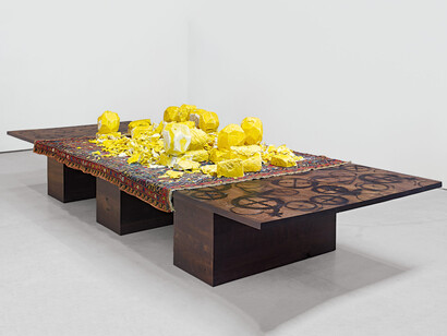 Rashid Johnson, A poem for deep thinkers, exhibition view. Courtesy of Guggenheim Museum