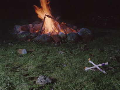 Will Connally, Signs and spirits of lake Elster. Courtesy of Reynolds Gallery