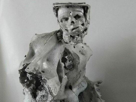 Peter Rogiers, Detail of Wild Boys & Girls, 2013, 178 (h) x 65 x 84 cm, Sculpture: aluminum, Base: wood