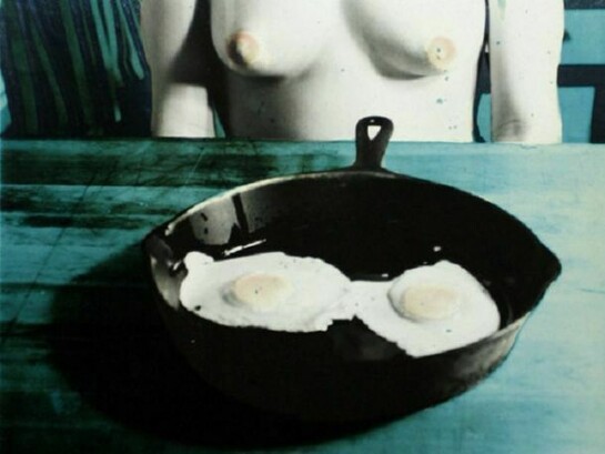 Keith Smith, Hand Mirror, 1968, Photograph with handcoloring, 10 x 8 inches