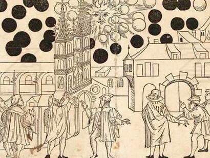 Fenomeno celeste ritratto a Basilea nel 1566, Biblioteca centrale di Zurigo