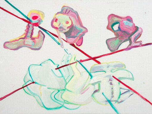 Maria Lassnig, Schicksalslinien / Be-Ziehungen VIII (Lines of Fate / Re-lations VIII)