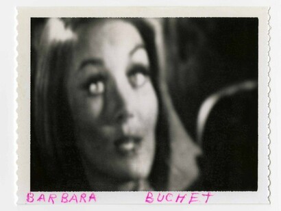 Type 42 (Anonymous),
Barbara Buchet, 1960s – 1970s,
mixed media on polaroid,
3 1/4 × 4 1/4 in (8.3 × 10.8 cm). Courtesy of the artist and Bel Ami Gallery