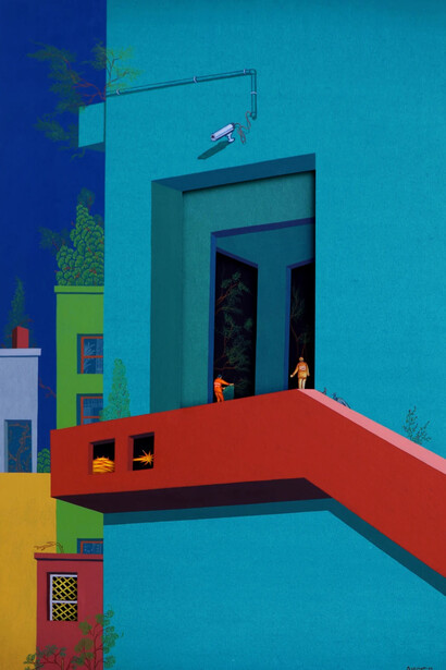 Digbijayee Khatua, Between the walls III, 2023. Courtesy of Anant Art Gallery