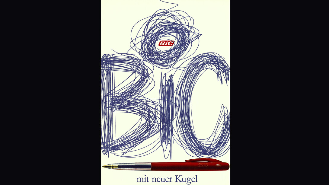 Manifesto «BiC» (1960 circa). Autore: Ruedi Külling. Committente: Société Bic (Suisse), Lugano
