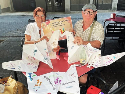 Grullas de origami entregadas al autor para su visita a Japón. Foto: Felipe Sérvulo