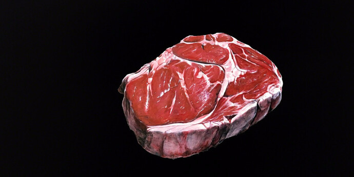 William Binnie, Cow, 2017, oil on panel, 16 x 20 inches. Courtesy of Wilding Cran Gallery