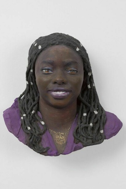 John Ahearn, Cynthia, 15 1/2 x 15 1/2 x 9 1/2 in/39 x 39 x 24 cm