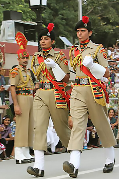Pakistani Army honor guards during the official ceremony at Aiwan-e-Sadr, the Presidential Palace