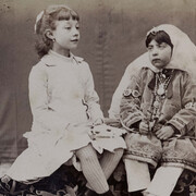 Antoin Sevruguin, Double portrait of two girls, Iran, c. 1880-1896. Courtesy of Museum Rietberg