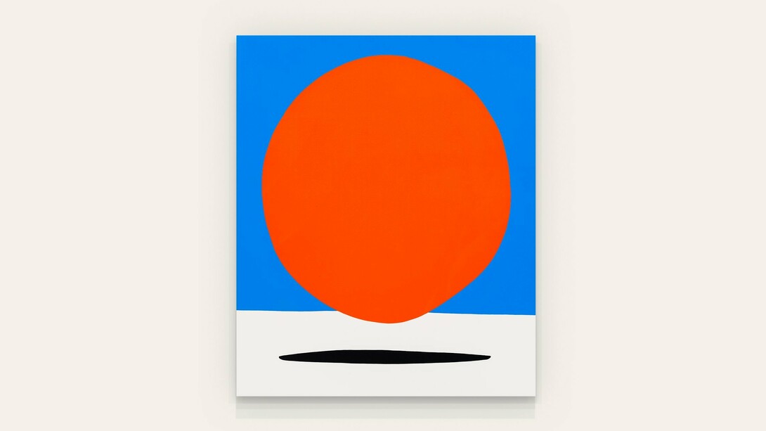 Paul Kremer,
Drop 45, 2024,
Acrylic on canvas,
60 x 50 inches. Courtesy of the artist and Berggruen Gallery