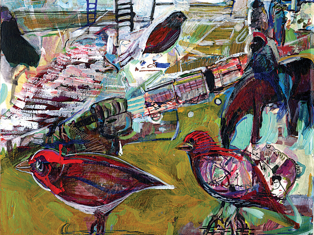 Imagination VI, 2015, Acrylic on paper on canvas
8 x 10 inches
