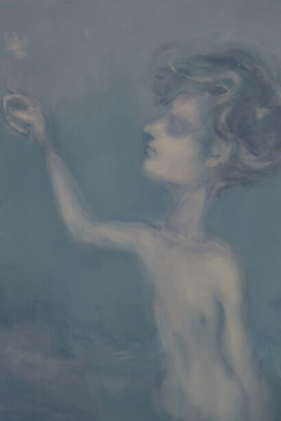 Come le lucciole, 2015, Acrilico e olio su tela, 70 x 60 cm