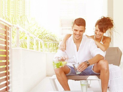 Una pareja de vacaciones