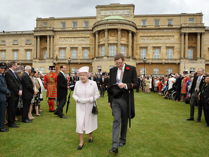 Queen Elizabeth in a public event