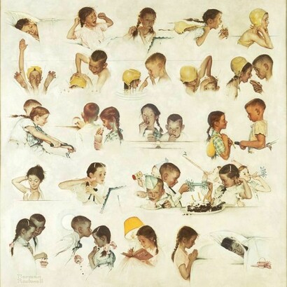 Norman Rockwell. Day in the Life of a Little Girl. Cover illustration for The Saturday Evening Post, August 30, 1952. © 1952: SEPS. Norman Rockwell Museum Collections