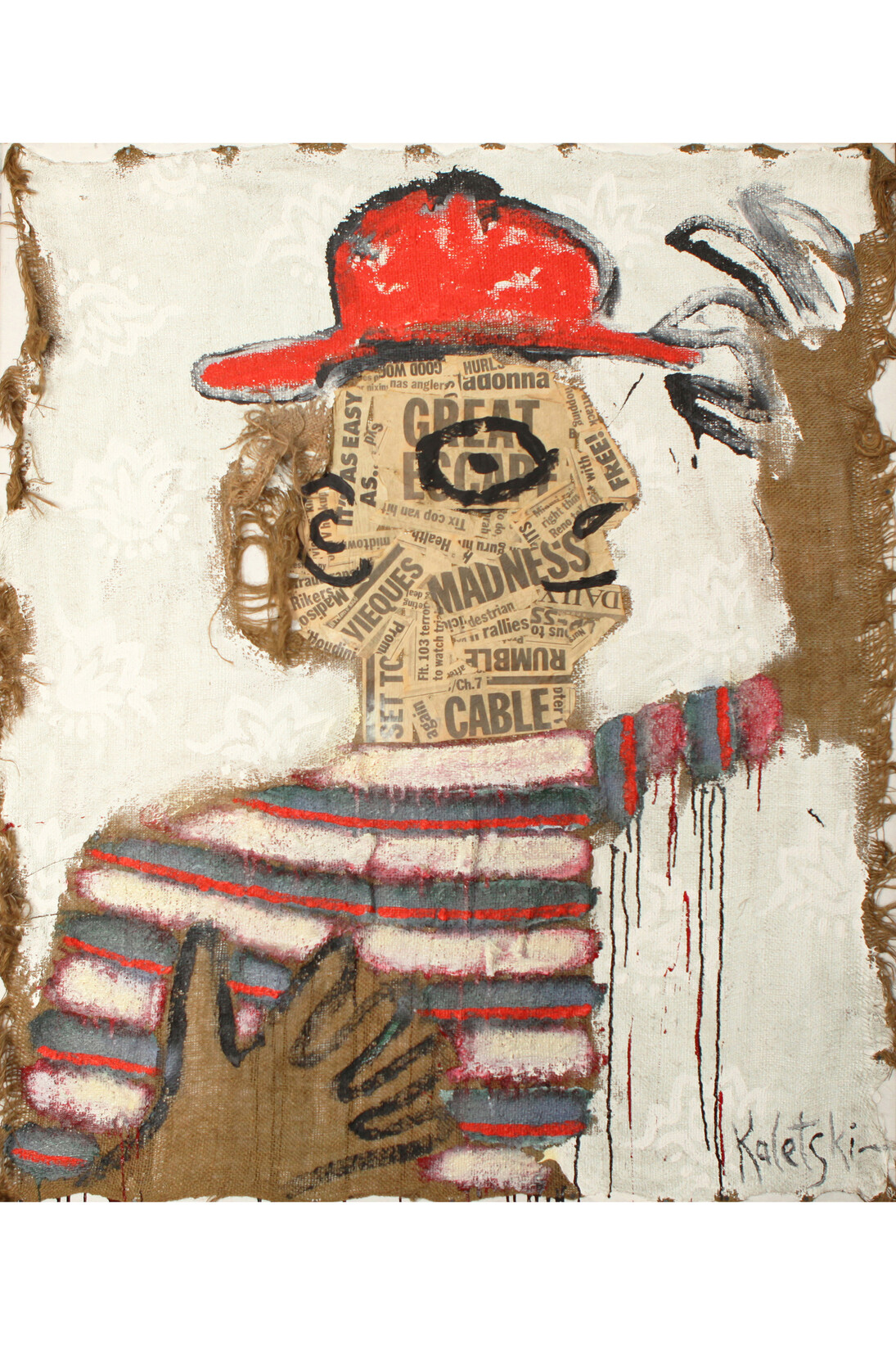 Alexander Kaletski, “Great Escape”, 48” by 40” mixed media on canvas, 1998-2000. Copyright: Alexander Kaletski. Courtesy: Anna Zorina Gallery, New York City