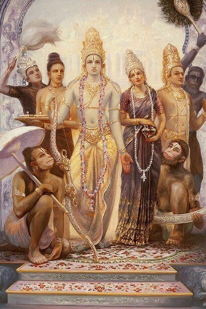 Rama, Sita, Lakshman, Hanuman