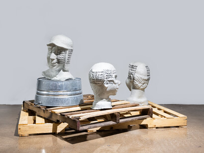 Daniel Arturo Almeida and Adrian Edgard Rivera, The elephant never forgets, exhibition view. Courtesy of Locust Projects