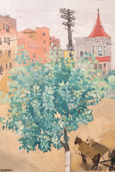Raphael Soyer, A tree in the bronx (NFS) (detail), 1925. Courtesy of Forum Gallery