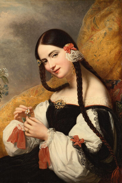 K.K. Steuben, Andalusian girl (detail), 1834. Courtesy of the New Tretyakov Gallery