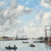 Eugène Boudin, Le bassin d'Eure au Havre, 1893. Courtesy of Georgia Museum of Art