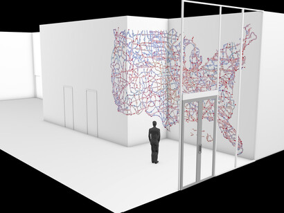 “Interstate,” 2015
Installation, View 2
Approx. 15 x 28½ feet (430
sq. ft.)