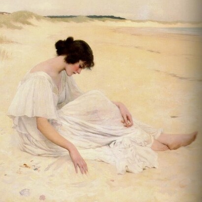 "Castles of sand", dettaglio, William Henry Margetson, circa 1900
