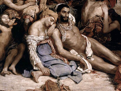 Eugène Delacroix, Massacre on Chios, detail 