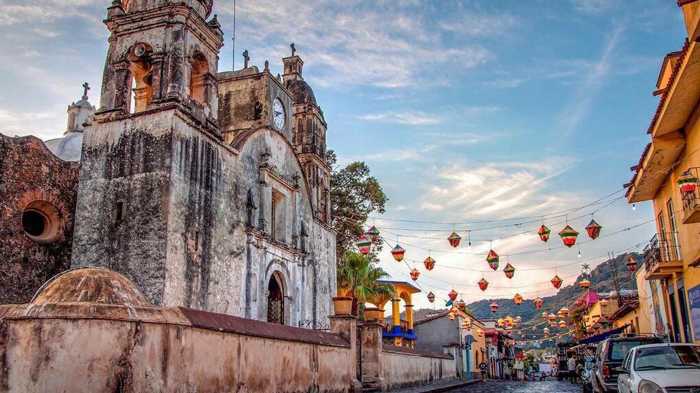 The magical town od Tepoztlan, Mexico as seen on a sunny day