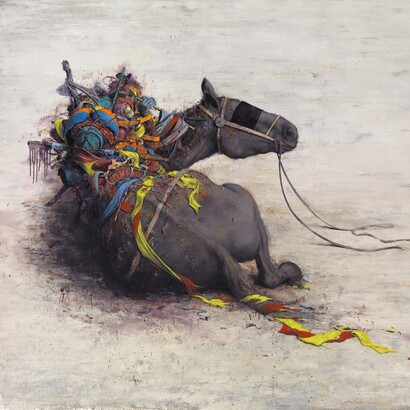 Jonas Burgert, puls führt, 2014. Oil on canvas, 240 x 280 cm / (94½ x 110¼ in). © Jonas Burgert - Image Courtesy of the Artist and Blain|Southern
Photographer: Gunter Lepkowski, 2014