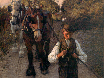 Henry H. La Thangue RA, The Plough Boy, 1900. Aberdeen Art Gallery & Museums Collections
