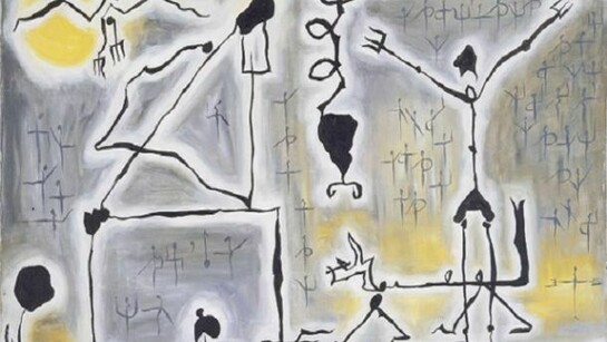 Gabriel Pomerand, Untitled, 1951, Oil on plywood, 65 x 81 cm, The Elke and Arno Morenz Collection. Photo: Sebastian Schobbert