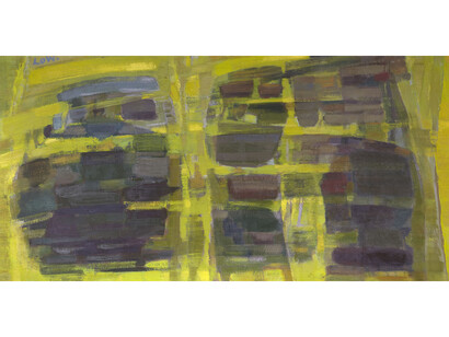 Bet Low (1924-2007), Merge and Emerge, 1961, Oil on canvas, 60 x 121 cm, City Art Centre, Edinburgh Museums and Galleries:
Presented by the Scottish Arts Council 1997 
