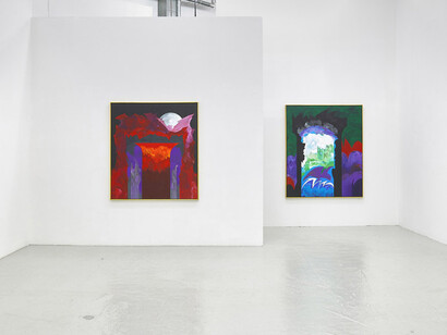 Paintings from 1988 to 1995. Courtesy of David Richard Gallery 